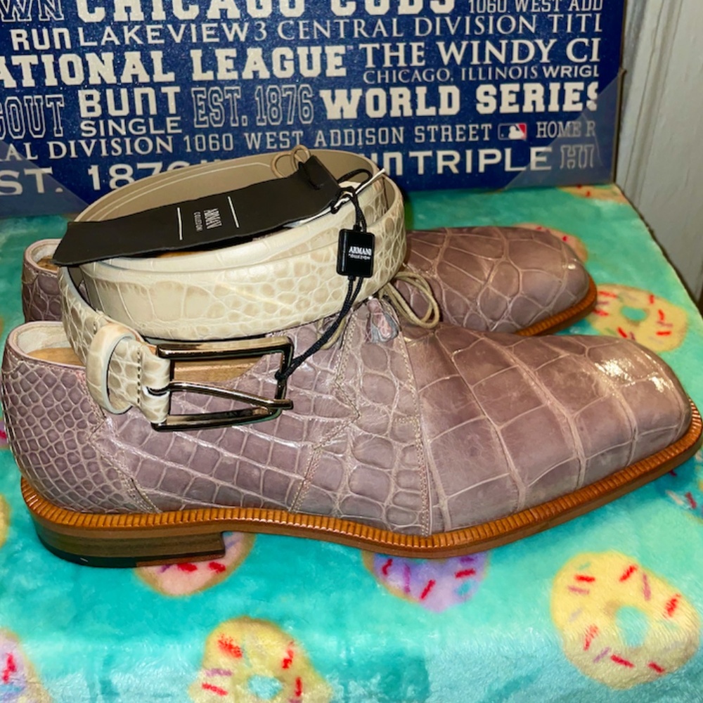 Fennix Alligator Shoes SZ10 with New Armani Belt SZ36
